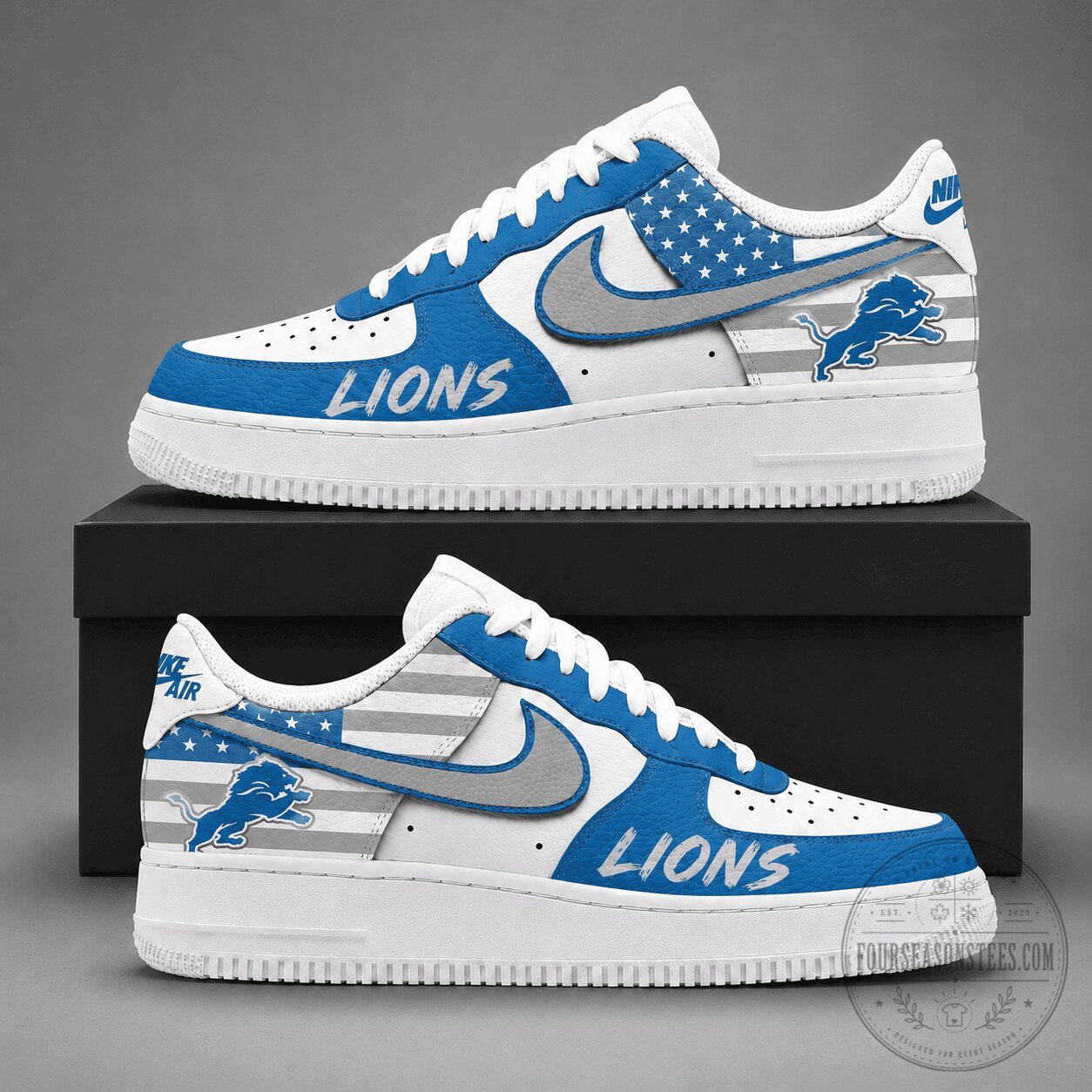 Detroit Lions American Football Team Custom Sneakers