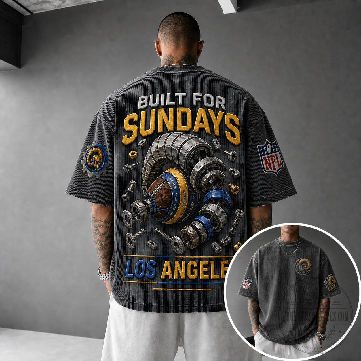Los Angeles Rams Built For Sundays NFL Football Fan T-Shirt