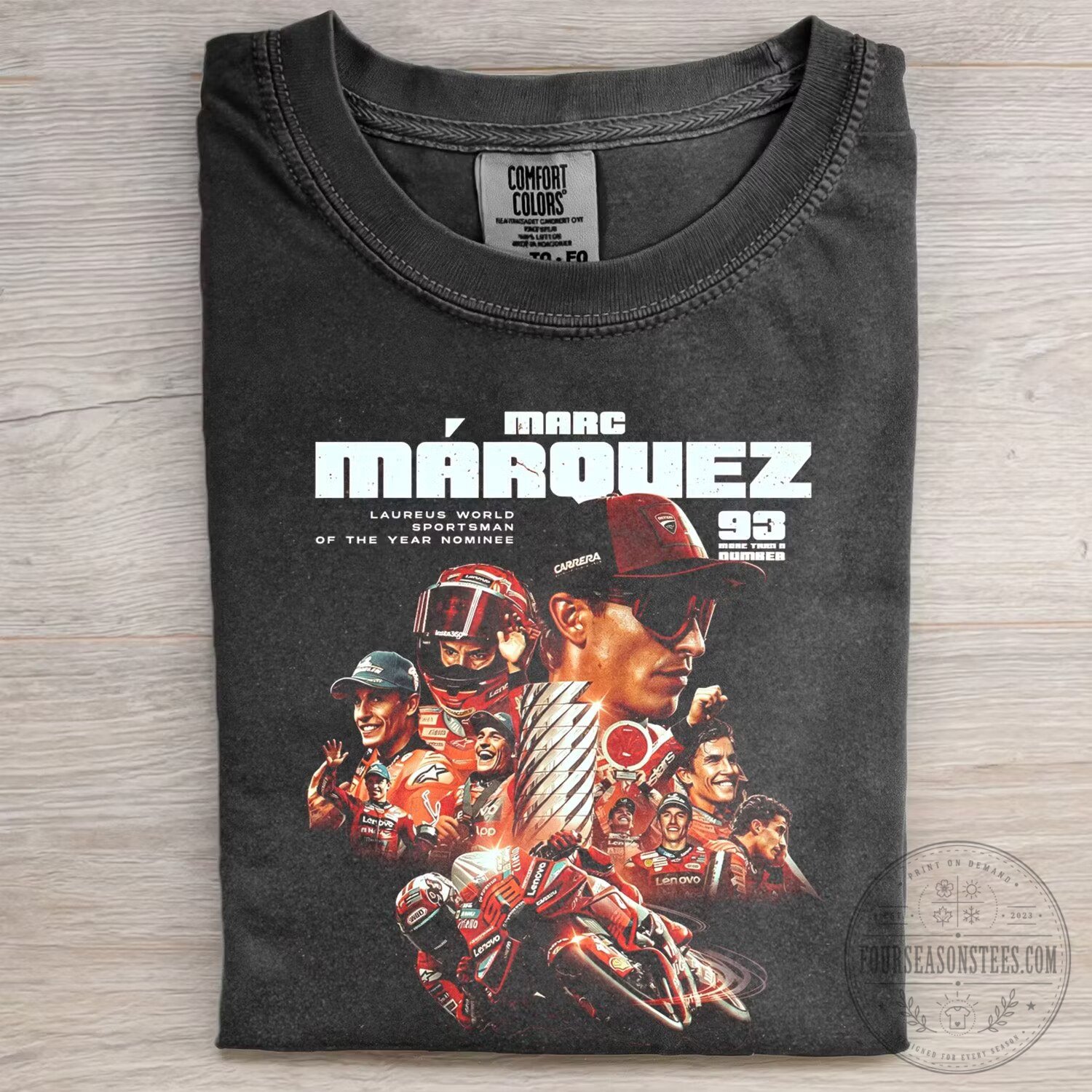 Marc Marquez MotoGP Racing Legend 93 Fan Tribute T-Shirt