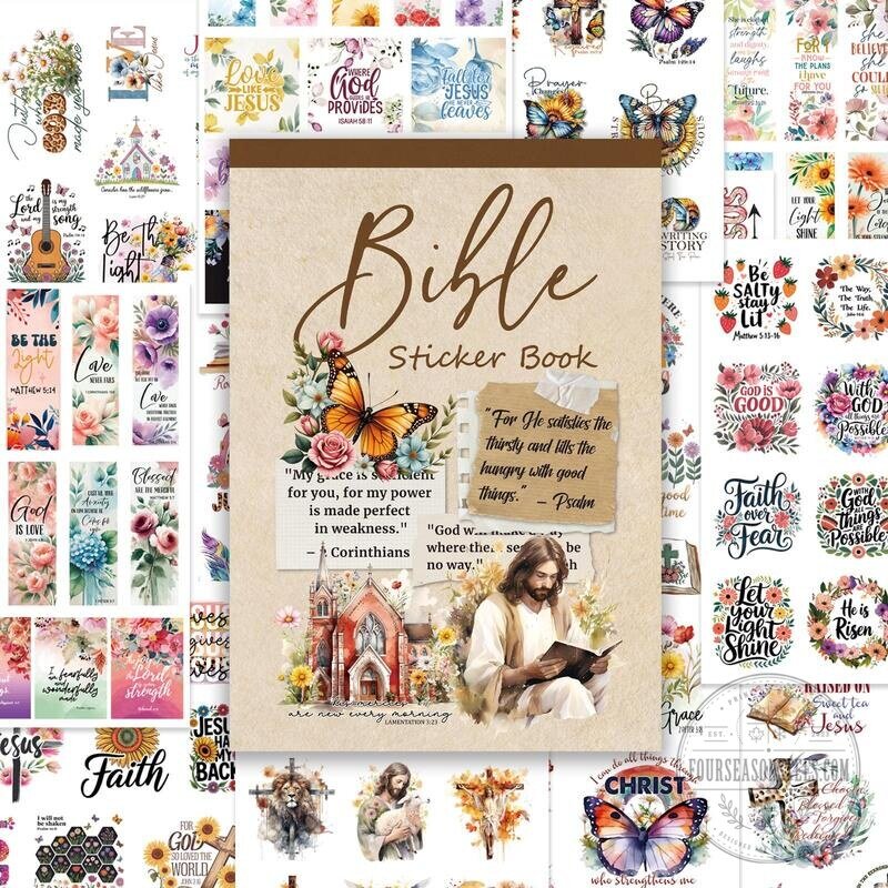 Christian Bible Verse Sticker Book Faith Based Motivational Religious Decals 1 Christian Bible Verse Sticker Book Faith Based Motivational Religious Decals