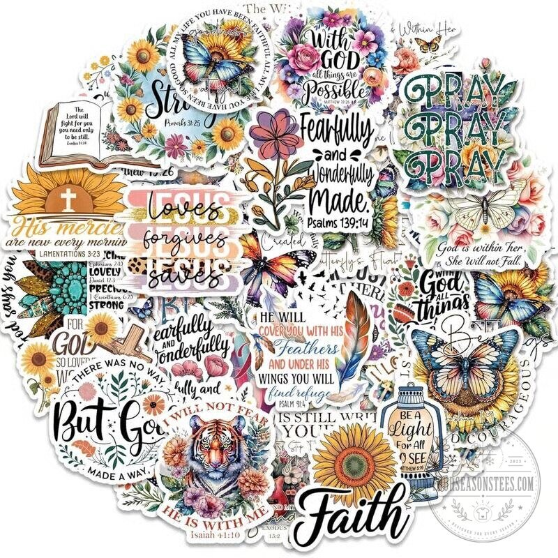 Christian Bible Verse Sticker Book Faith Based Motivational Religious Decals 5 Christian Bible Verse Sticker Book Faith Based Motivational Religious Decals