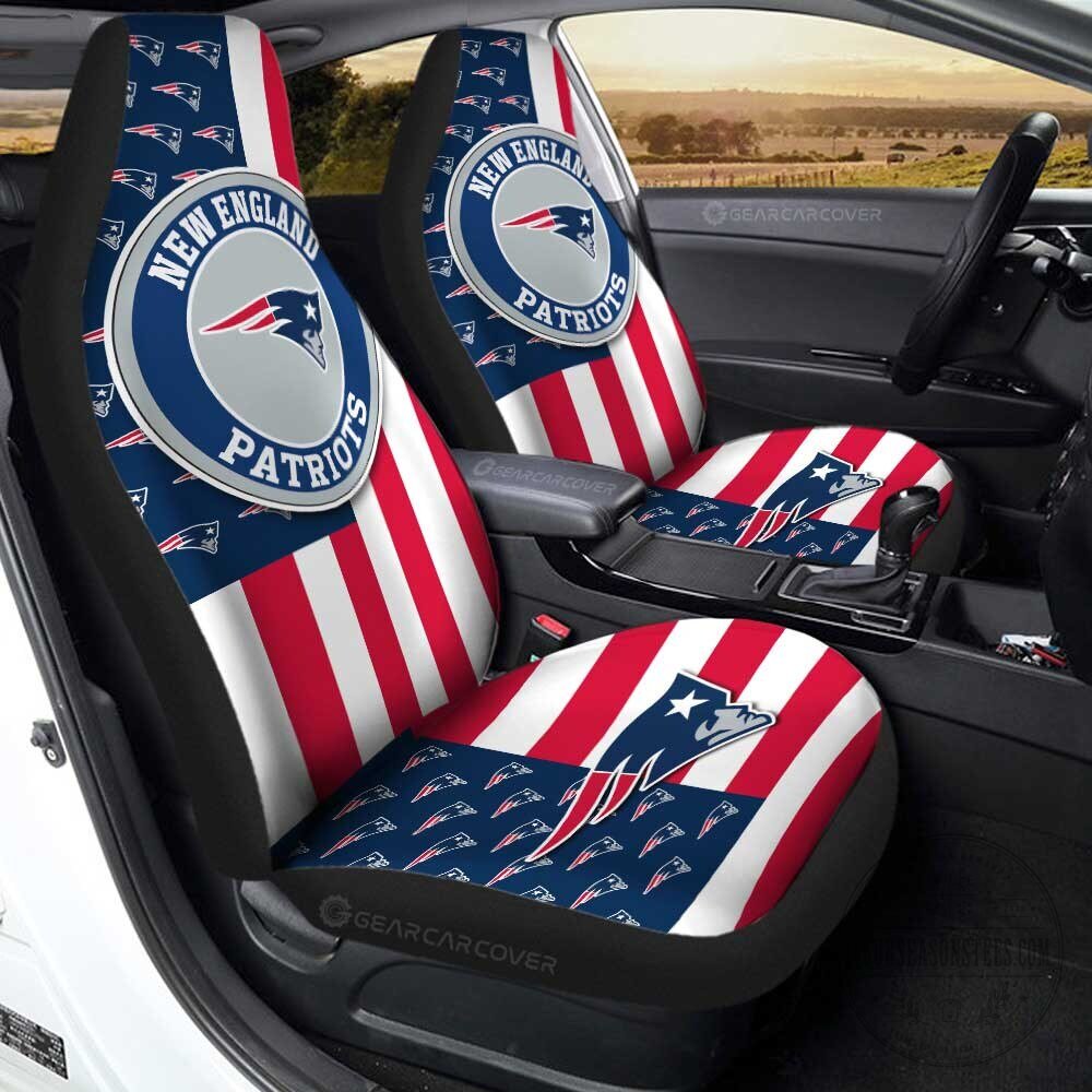 New England Patriots American Flag Car Seat Covers