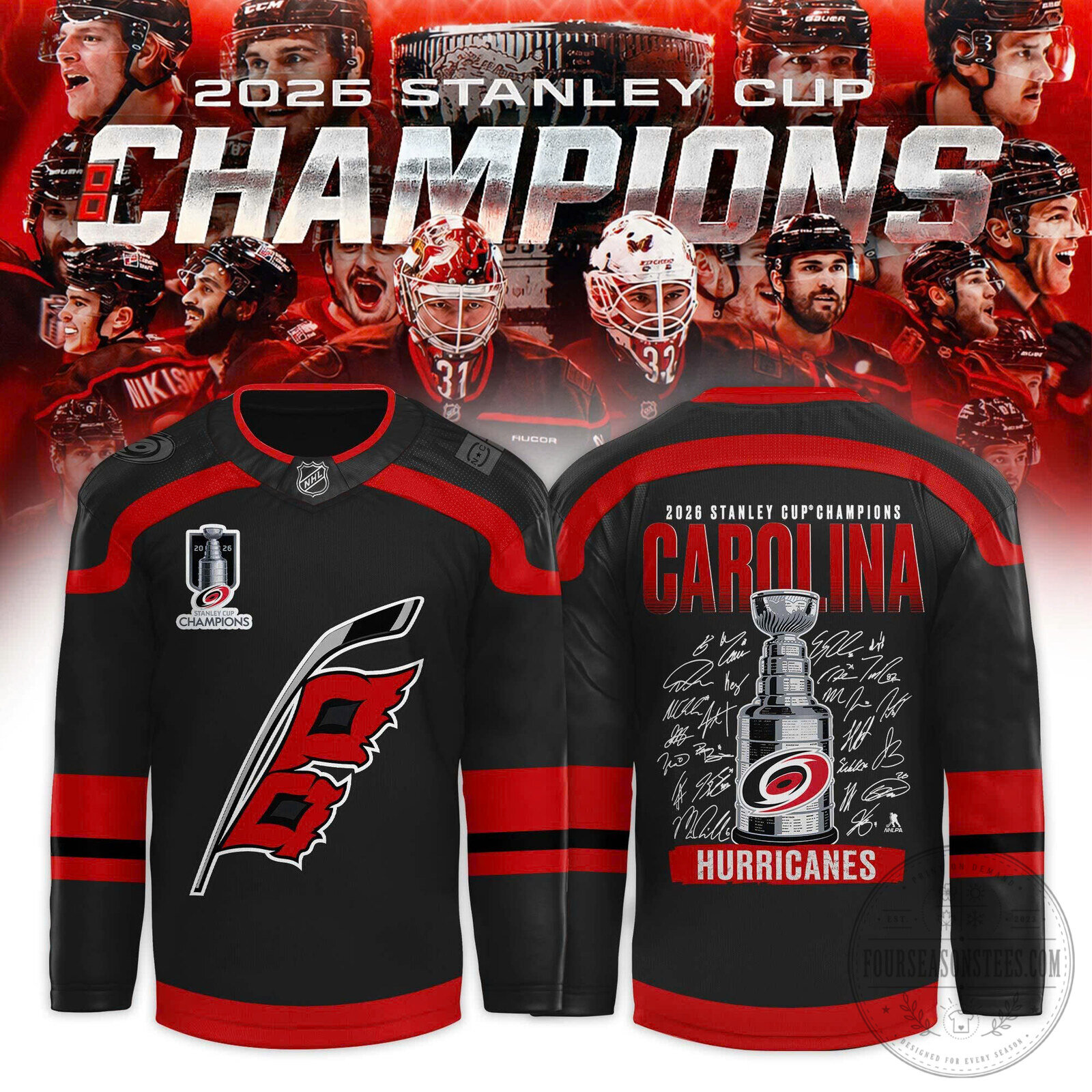 Limited Edition Jersey for Carolina Hurricanes 2026 Stanley Cup Champions - BTF Trend