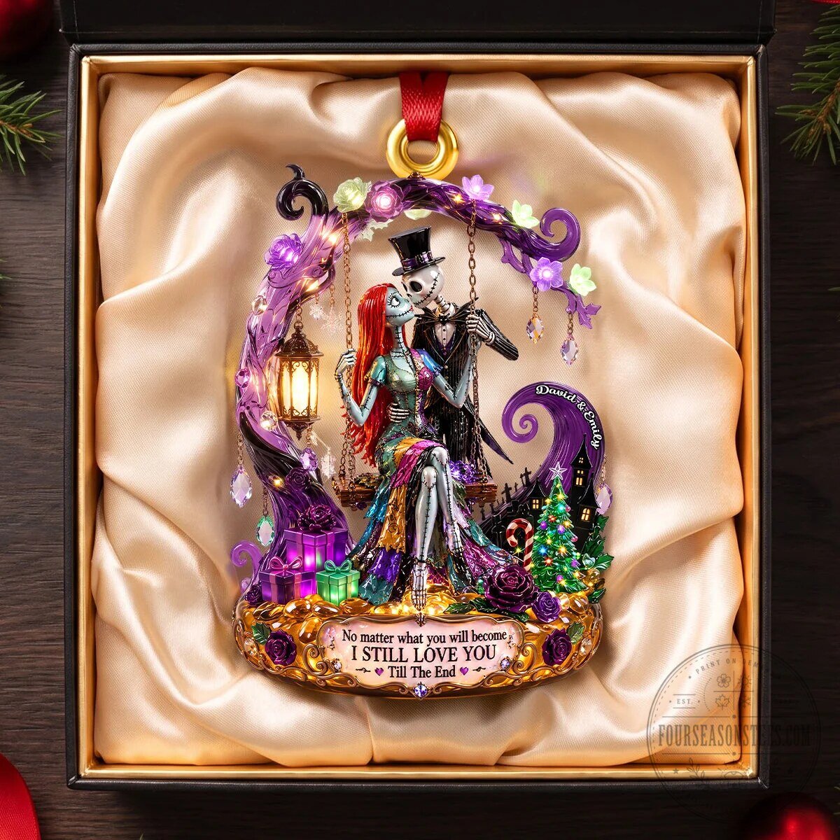 Nightmare Before Christmas Jack and Sally Personalized Christmas Tree Ornament 10 Nightmare Before Christmas Jack and Sally Personalized Christmas Tree Ornament