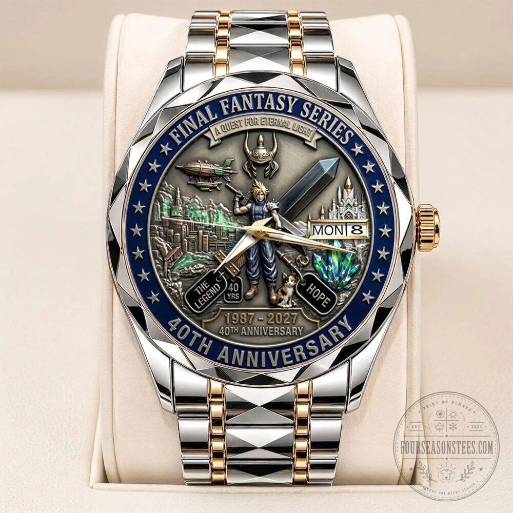 Final Fantasy Series 40th Anniversary Stainless Steel Quartz Watch