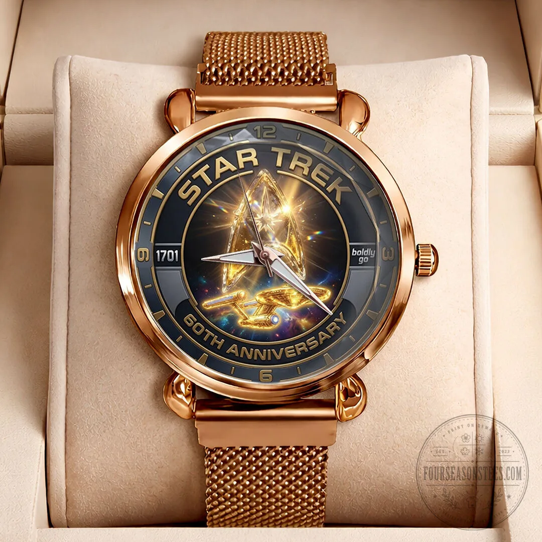 Star Trek 60th Anniversary Gold Mesh Strap Quartz Watch