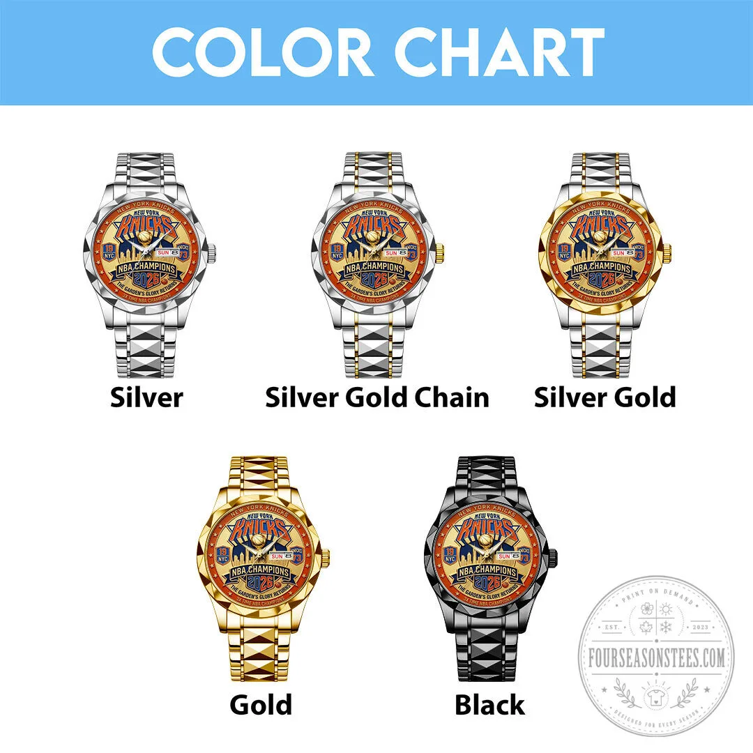 New York Knicks NBA Champions Gold Tone Luxury Quartz Watch 12 New York Knicks NBA Champions Gold Tone Luxury Quartz Watch