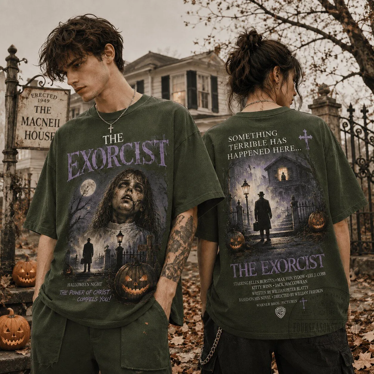 The Exorcist Something Terrible Has Happened Here Halloween Horror Movie T-Shirt