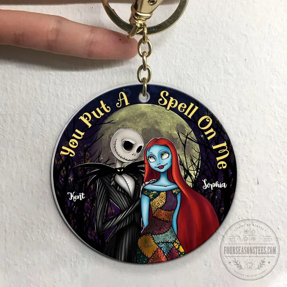 Nightmare Before Christmas Jack and Sally You Put A Spell On Me Keychain