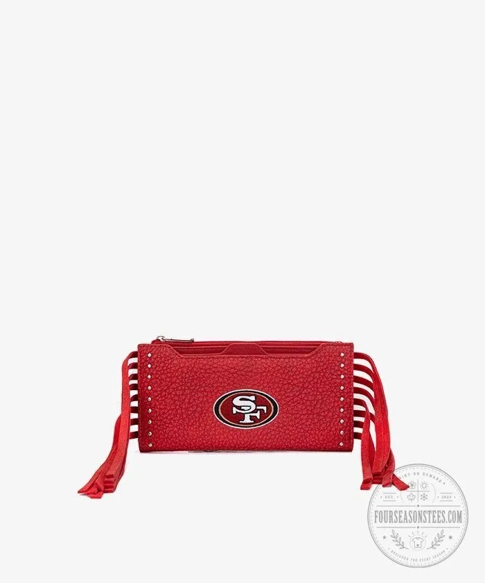 San Francisco 49ers Red Fringe Wallet with Team Logo