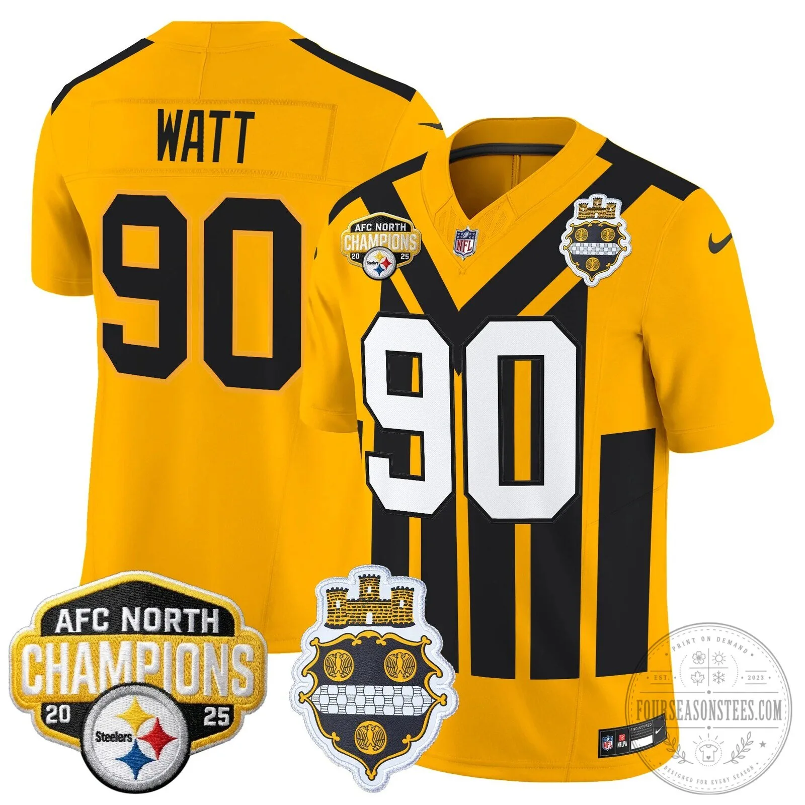 Pittsburgh Steelers T. J. Watt 90 Jersey - AFC North Champions Edition
