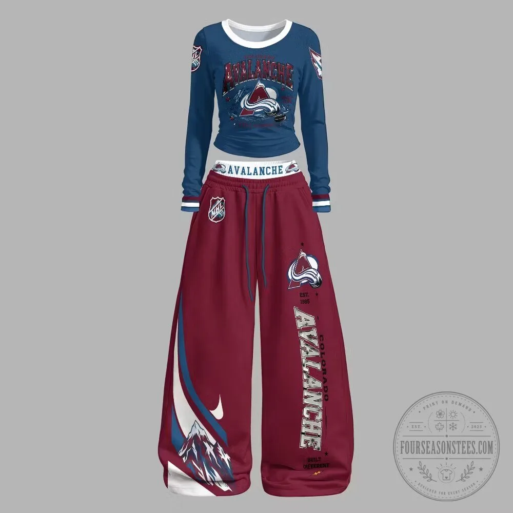 Colorado Avalanche Women's Long-Sleeve Shirt and Pants Set
