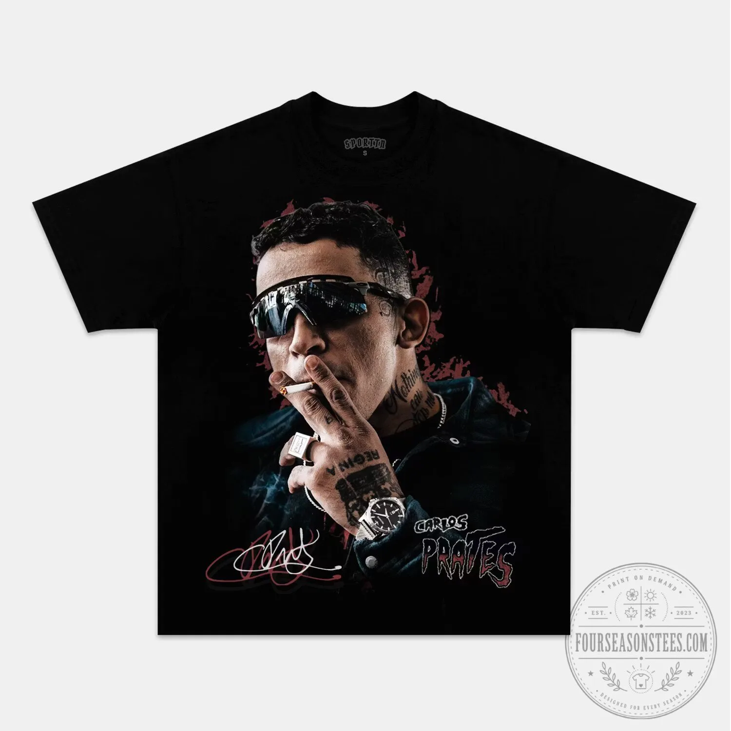 Carlos Prates UFC Fighter Black Graphic T-Shirt