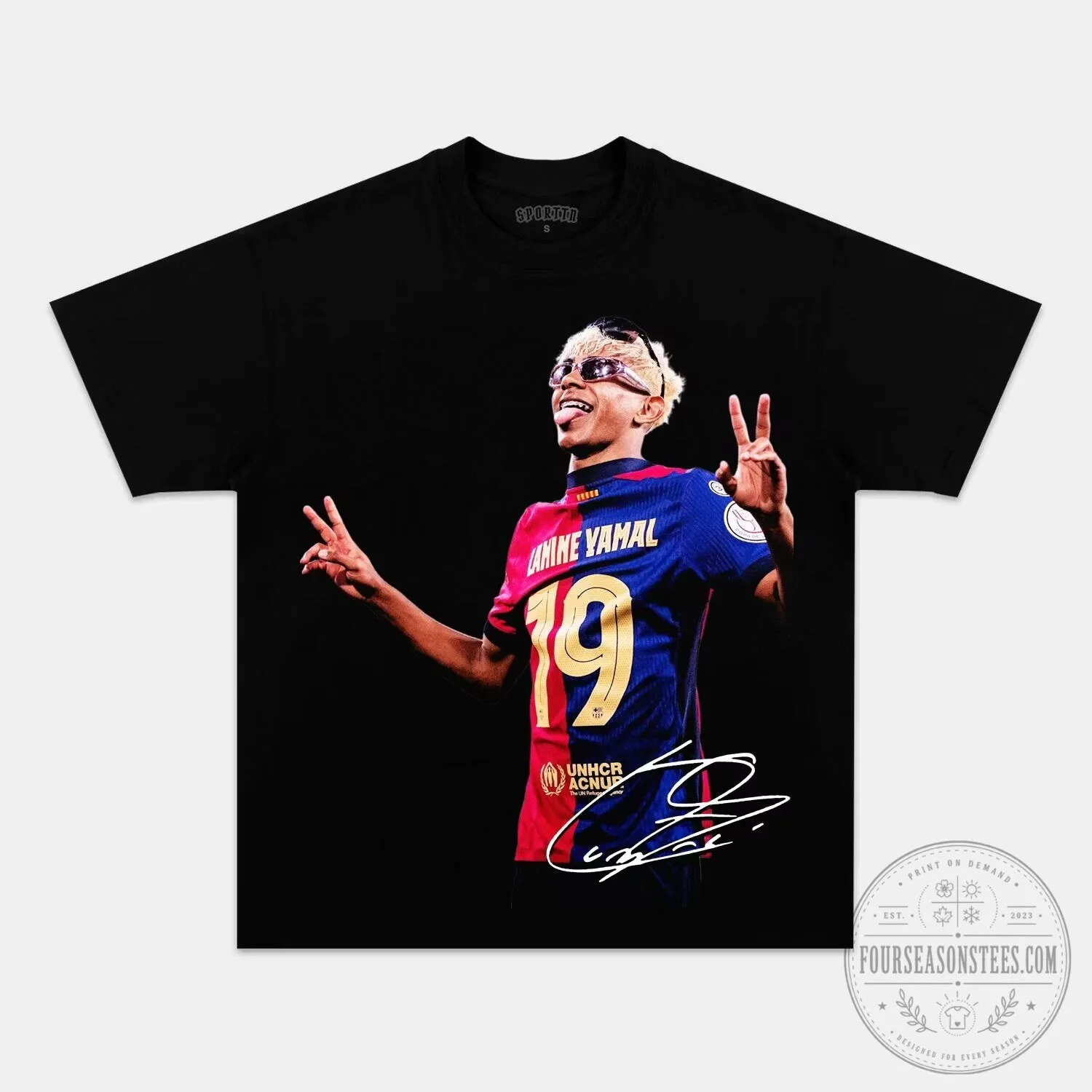 Lamine Yamal Barcelona Football Club Player Number 19 Fan T-Shirt