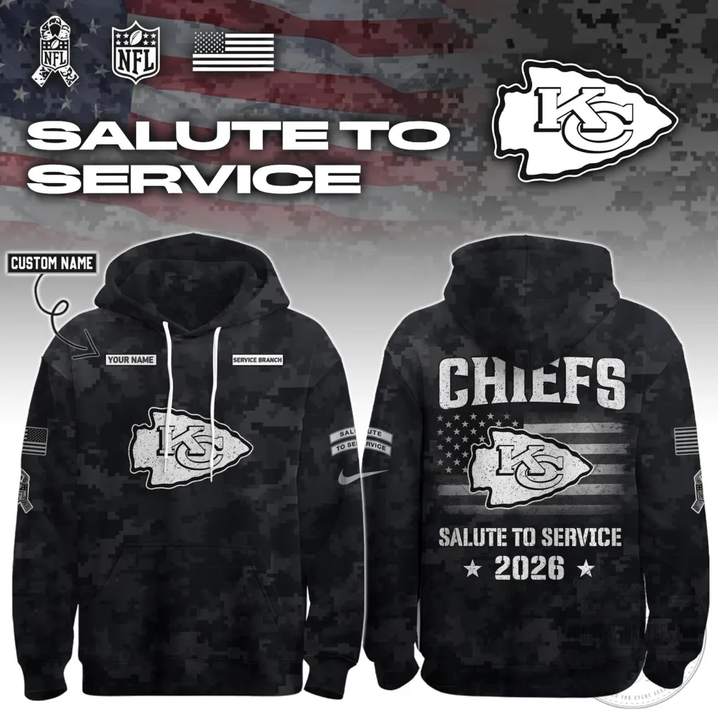 Kansas City Chiefs Salute To Service 2026 Personalized Hoodie Kansas City Chiefs Salute To Service 2026 Personalized Hoodie