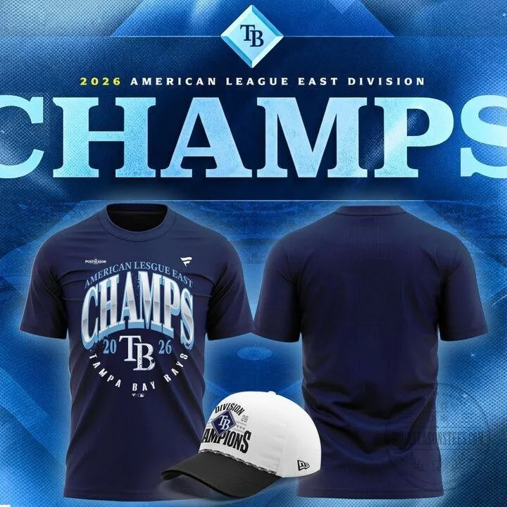American League East Division Champions T-Shirt for Tampa Bay Rays 2026