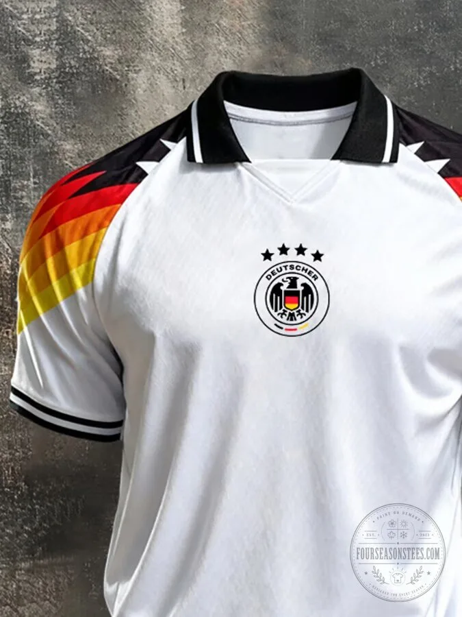 Germany National Football Team White Retro Style Fan Jersey 7 Germany National Football Team White Retro Style Fan Jersey