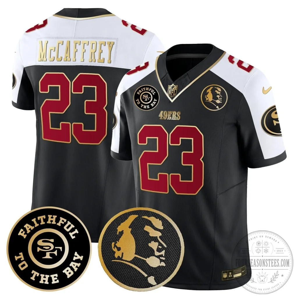 San Francisco 49ers Christian McCaffrey John Madden Vapor Football Jersey San Francisco 49ers Christian McCaffrey John Madden Vapor Football Jersey