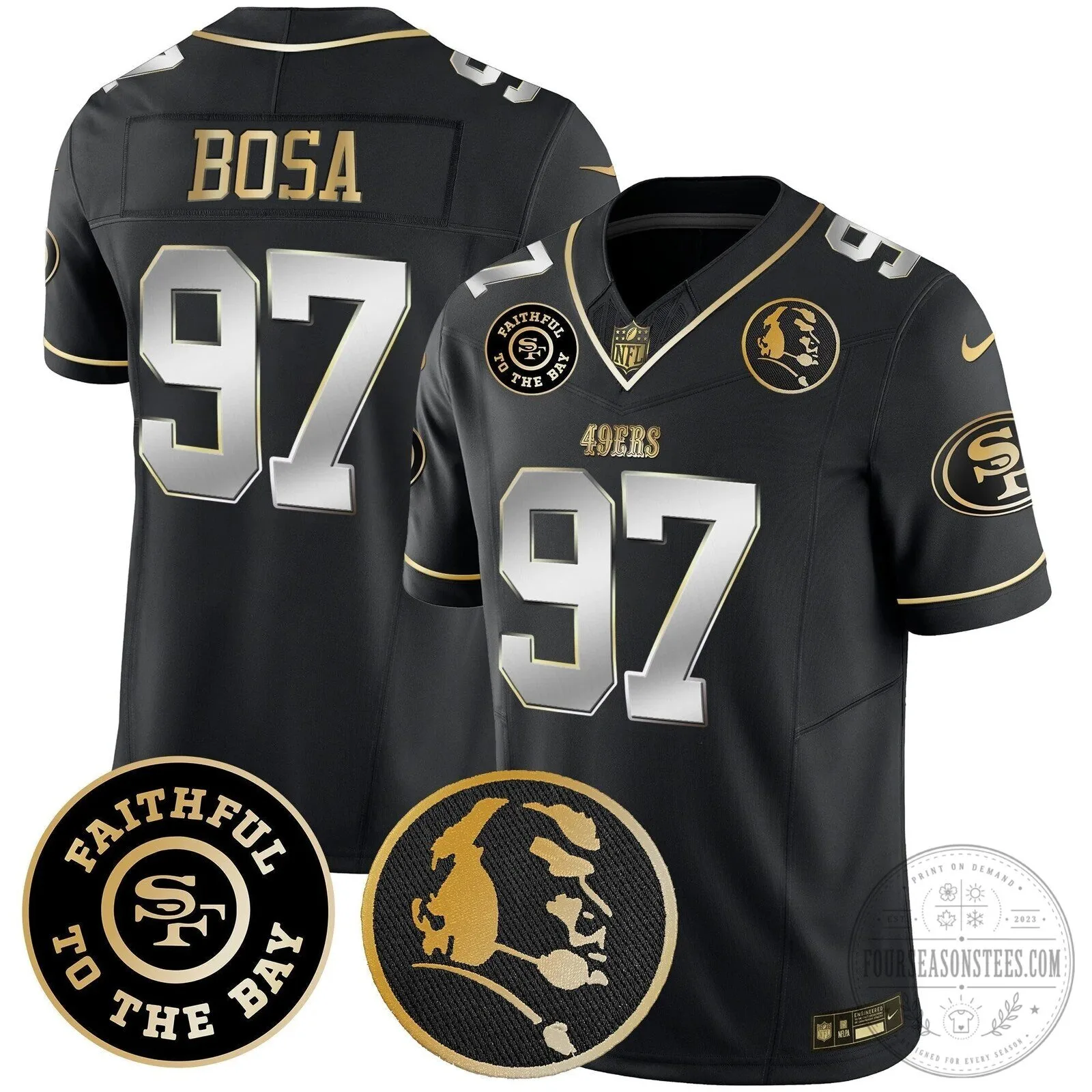 San Francisco 49ers Christian McCaffrey John Madden Vapor Football Jersey 90 San Francisco 49ers Christian McCaffrey John Madden Vapor Football Jersey