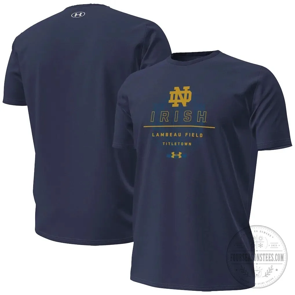 Lambeau Field Notre Dame Fighting Irish Navy Blue Performance T-Shirt