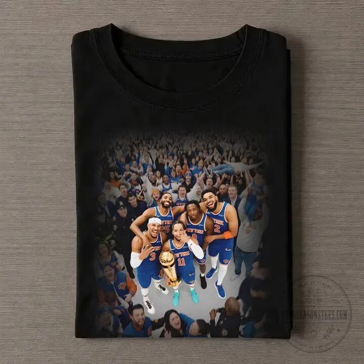 New York Knicks Basketball Team Championship Celebration T-Shirt