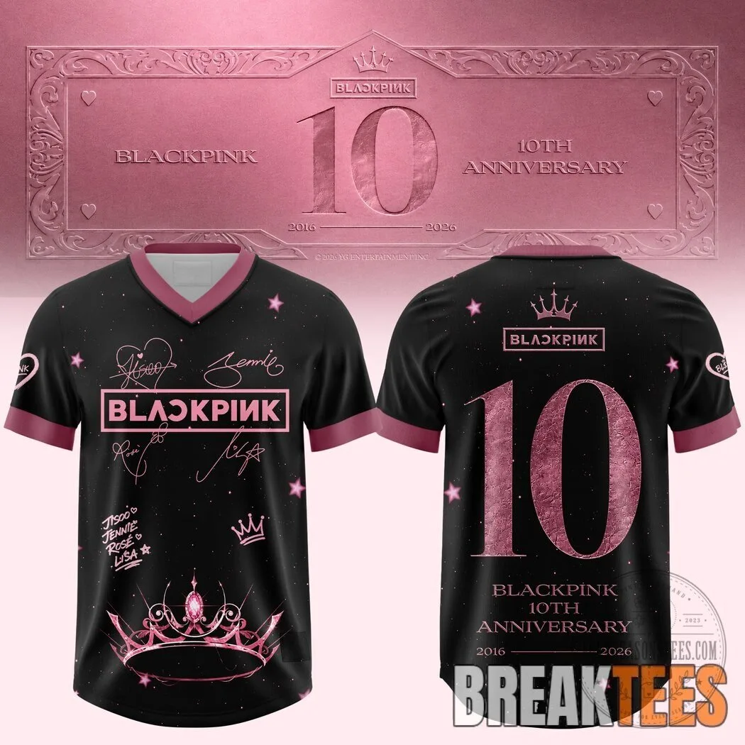 Blackpink 10th Anniversary K-Pop Music Group Football Jersey 7 Blackpink 10th Anniversary K-Pop Music Group Football Jersey