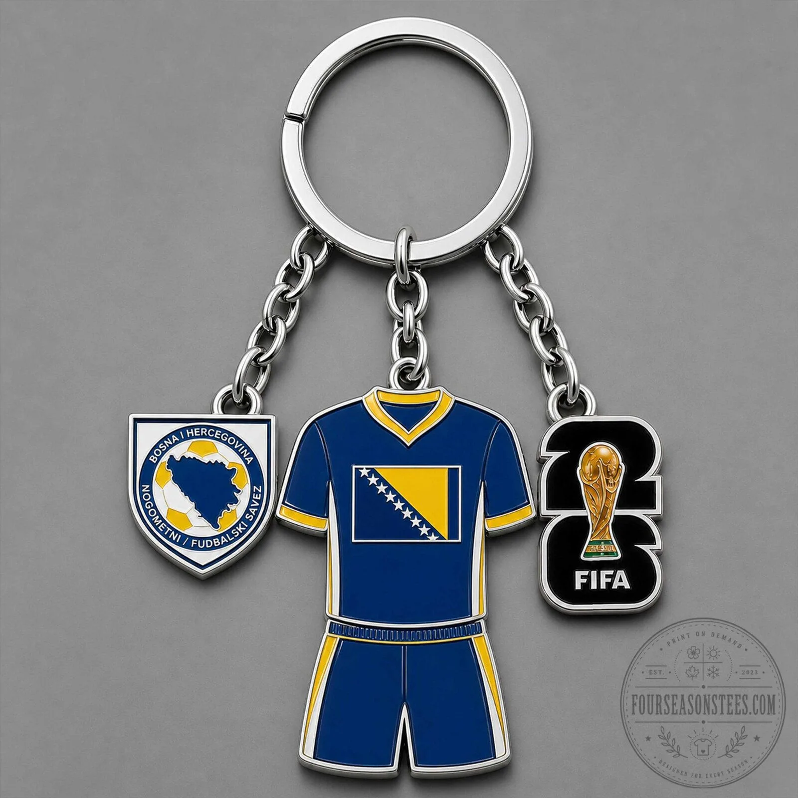 Bosnia and Herzegovina Football Team World Cup 2026 Jersey Keychain