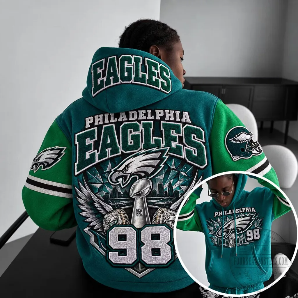 Philadelphia Eagles Super Bowl Champions Varsity Style Hoodie Philadelphia Eagles Super Bowl Champions Varsity Style Hoodie