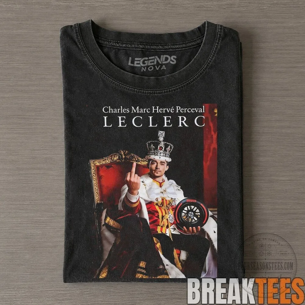 Charles Leclerc Formula One Racing Driver King Portrait T-Shirt