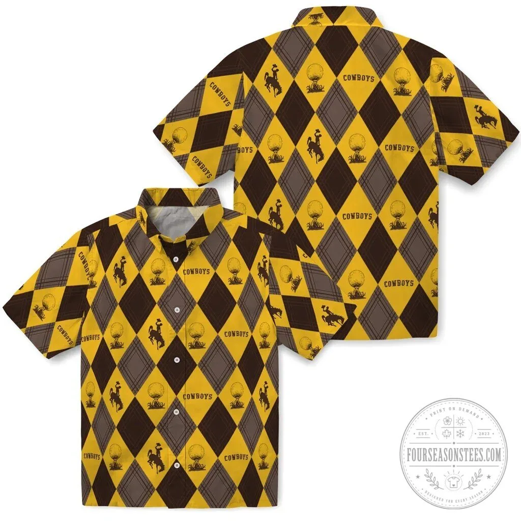 Wyoming Cowboys Hawaii Shirt Trending Summer Argyle Print