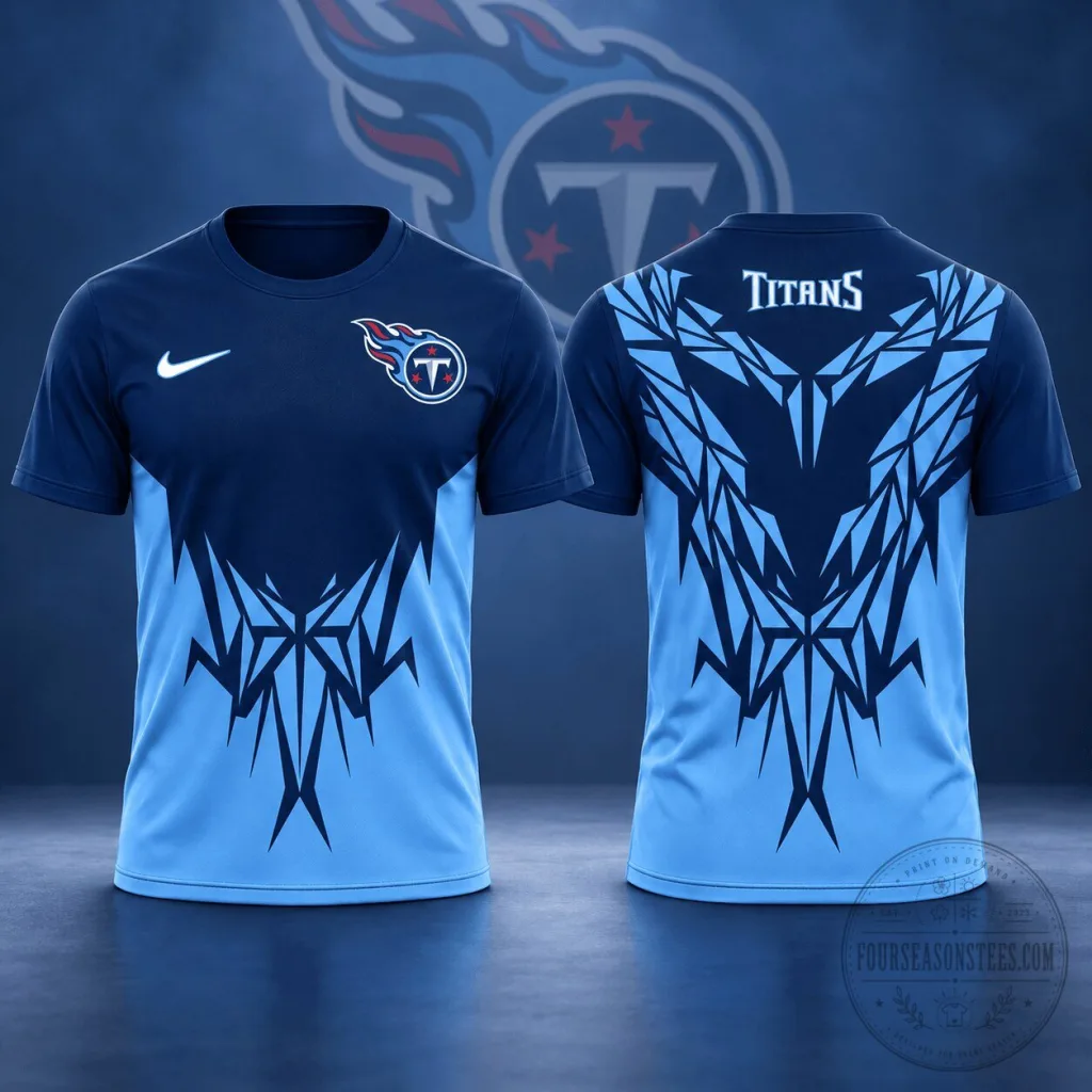 Tennessee Football Titans Tribal Graphic Performance T-Shirt Tennessee Football Titans Tribal Graphic Performance T-Shirt