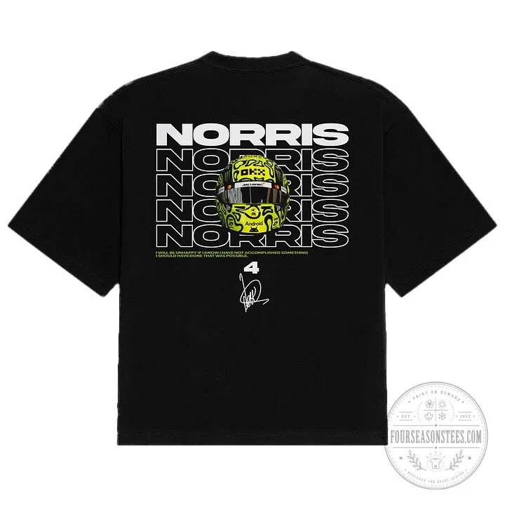 Norris Racing Helmet Graphic Black T-Shirt