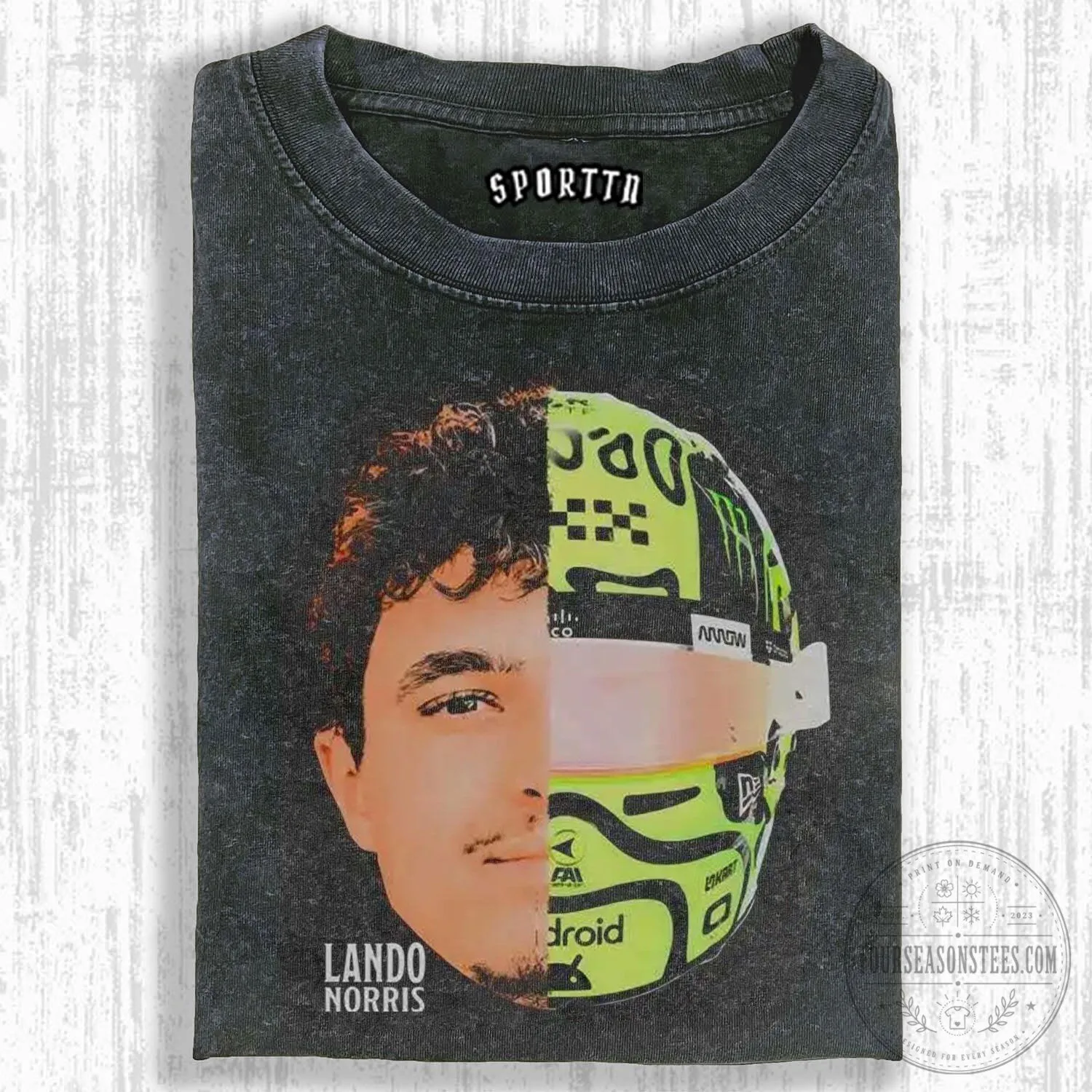 Lando Norris Formula One Racing Driver Portrait T-Shirt