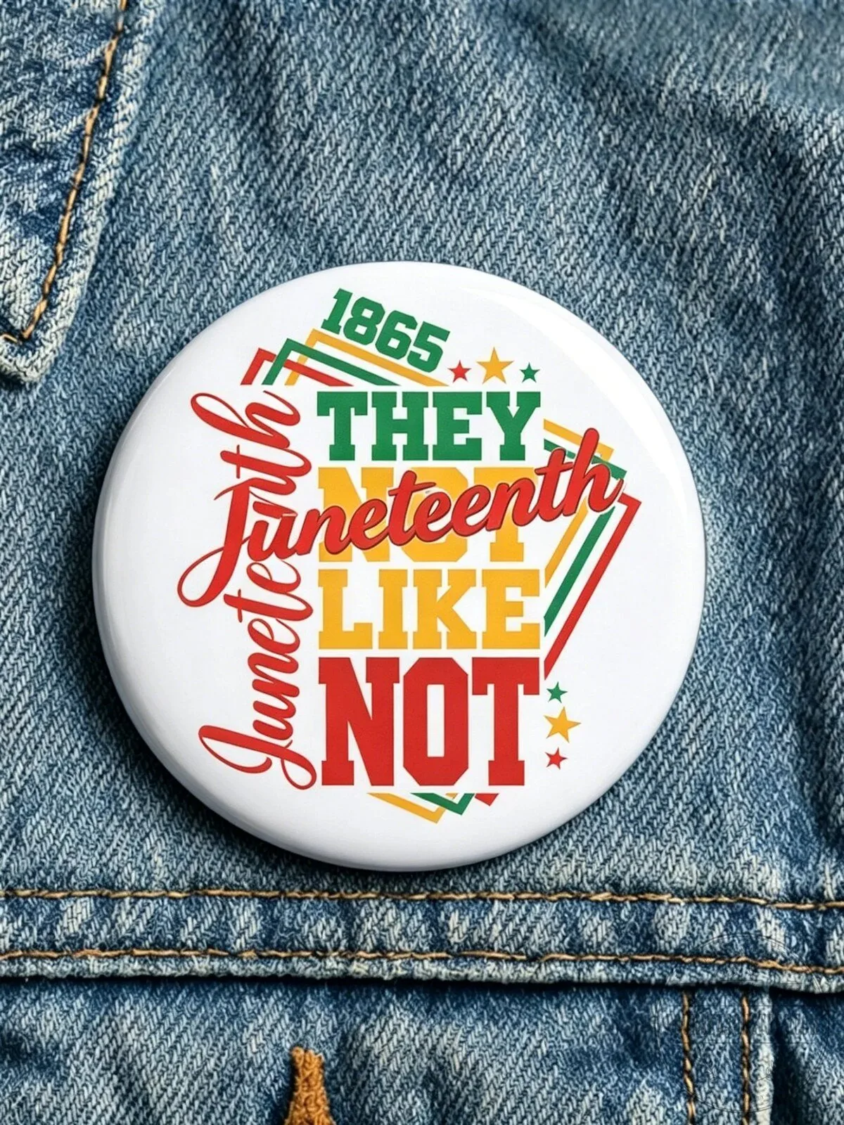 1865 Juneteenth Celebration Pin - They Not Like Us Black History Commemoration 7 1865 Juneteenth Celebration Pin - They Not Like Us Black History Commemoration