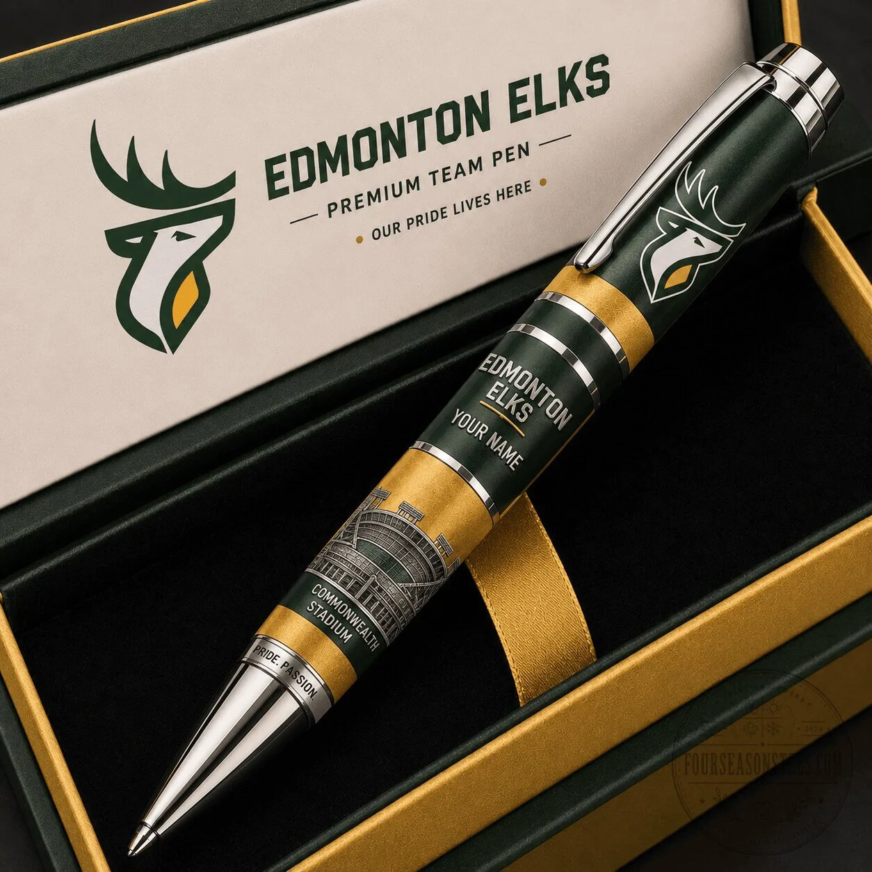Edmonton Elks Canadian Football League Commonwealth Stadium Custom Pen