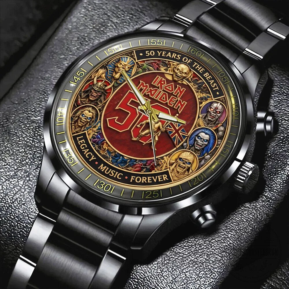 Iron Maiden 50 Years Of The Beast Legacy Music Forever Stainless Steel Watch