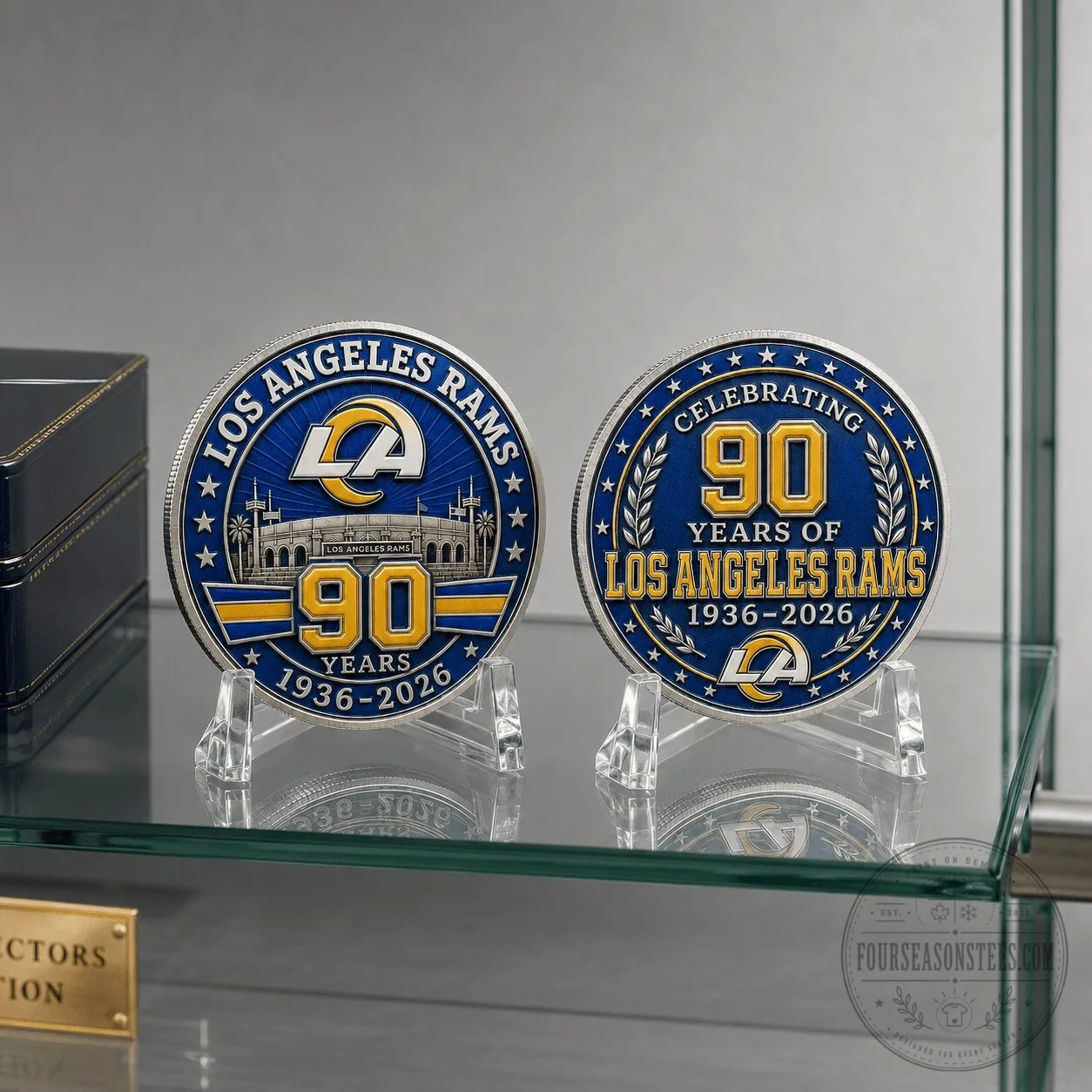 Los Angeles Rams 90th Anniversary Commemorative Double-Sided Challenge Coin