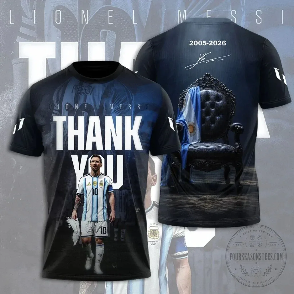Thank You Fan T-Shirt for Lionel Messi and Argentina National Football Team 2 Thank You Fan T-Shirt for Lionel Messi and Argentina National Football Team