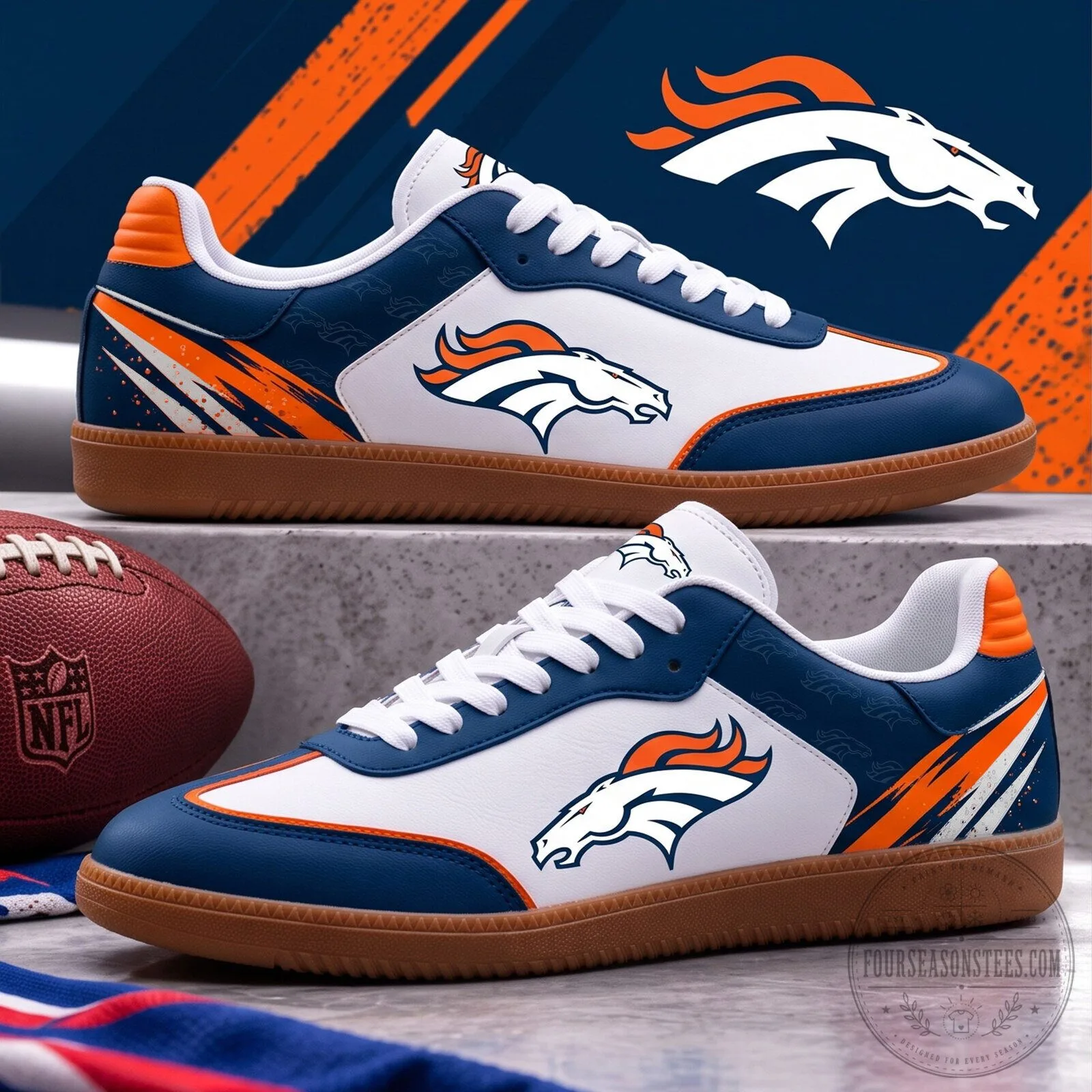 Denver Broncos National Football League Team Logo Athletic Shoes 1 Denver Broncos National Football League Team Logo Athletic Shoes