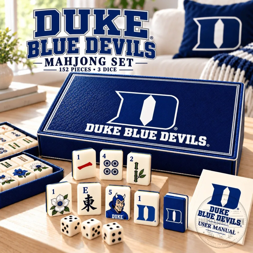 Duke Blue Devils Mahjong Game Set with 152 Tiles and 3 Dice Duke Blue Devils Mahjong Game Set with 152 Tiles and 3 Dice