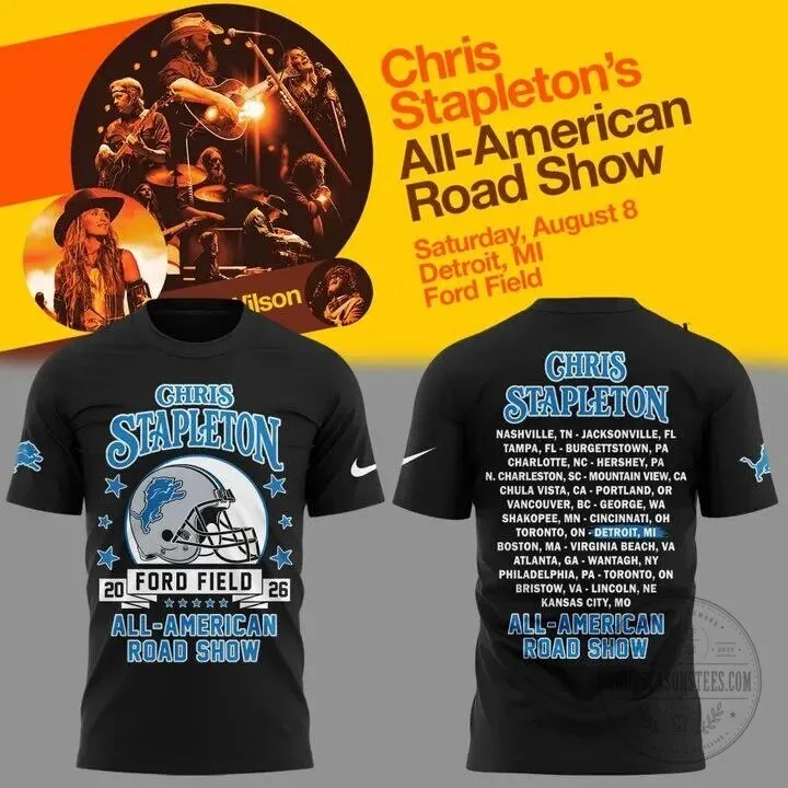Detroit Concert T-Shirt for Chris Stapleton's All-American Road Show