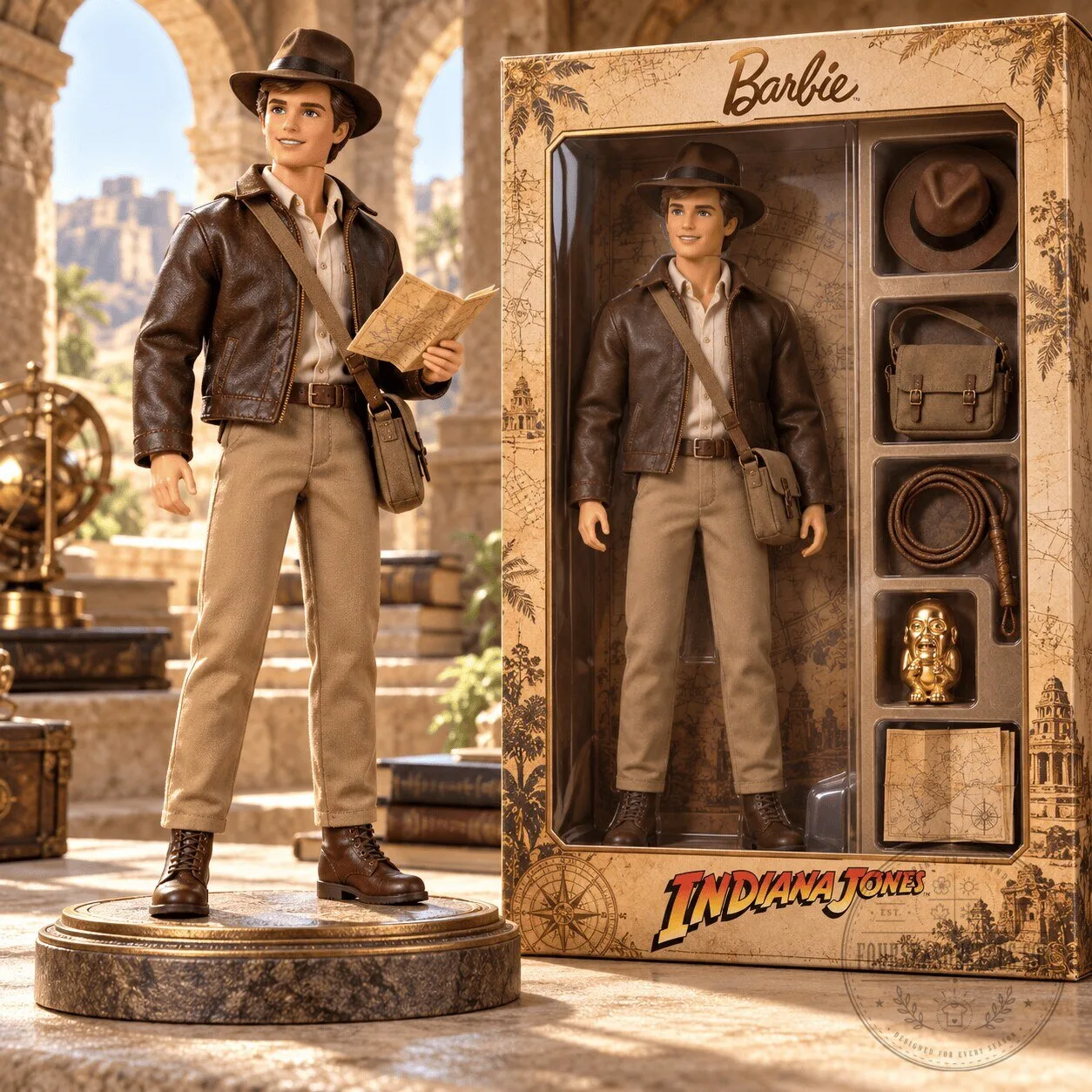 Barbie Indiana Jones Adventure Commemorative Collectible Action Figure