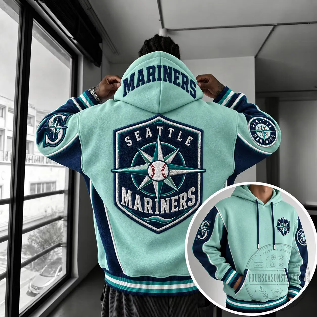 Seattle Mariners Baseball Team Logo Hoodie