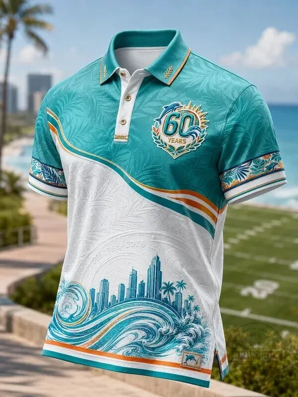 Miami Dolphins Game Day Apparel 60th Anniversary Polo Shirt