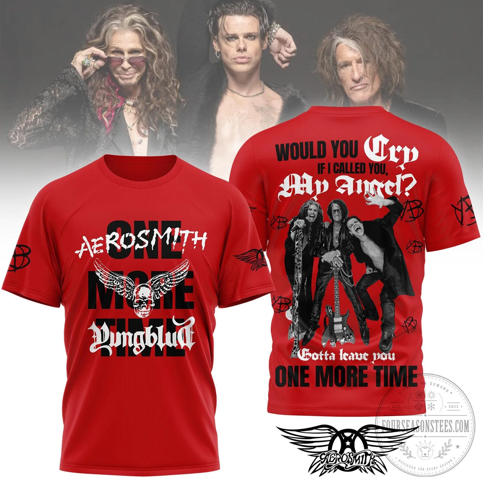 Aerosmith One More Time Yungblud Band Fan T-Shirt