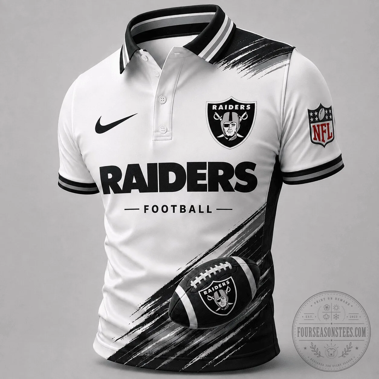 Las Vegas Raiders National Football League Dynamic Gridiron Style Polo Shirt