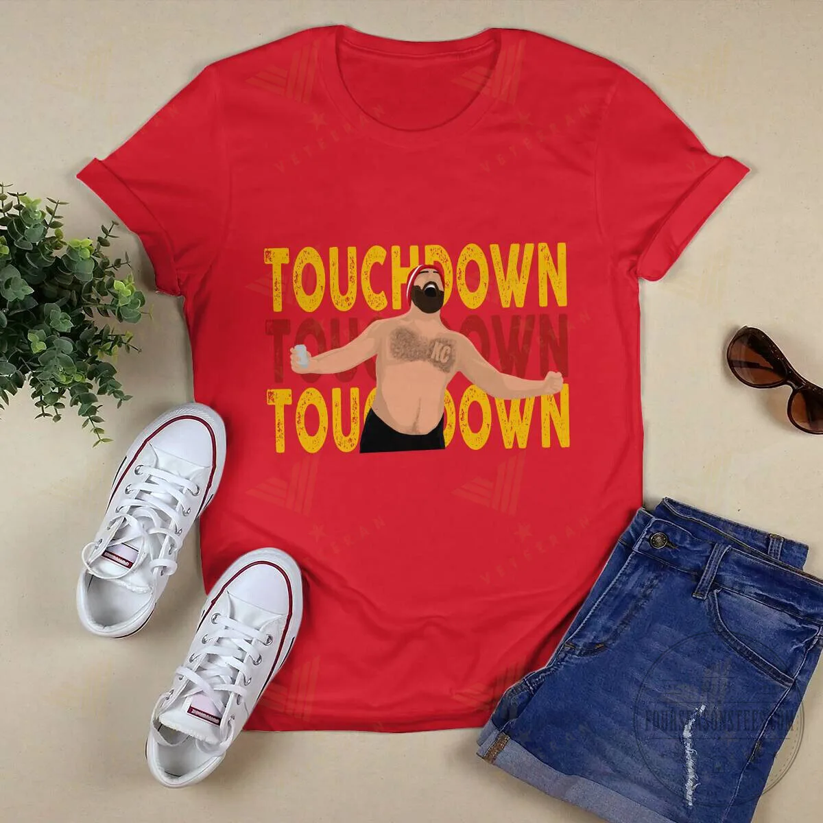 Jason Kelce Touchdown Celebration Kansas City Chiefs Football Fan T-Shirt