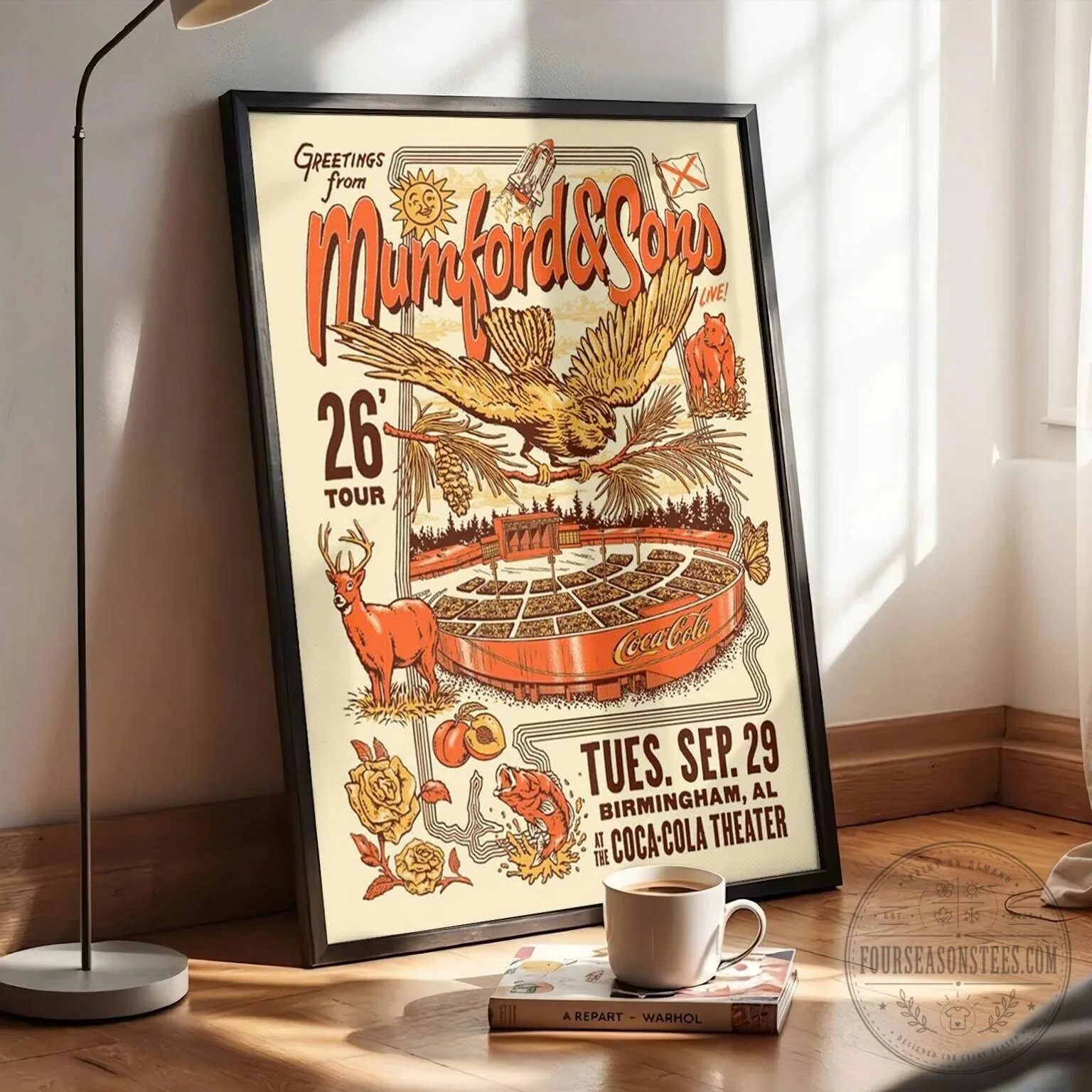 Mumford And Sons Birmingham Alabama Coca-Cola Theater Concert Tour Poster 7 Mumford And Sons Birmingham Alabama Coca-Cola Theater Concert Tour Poster