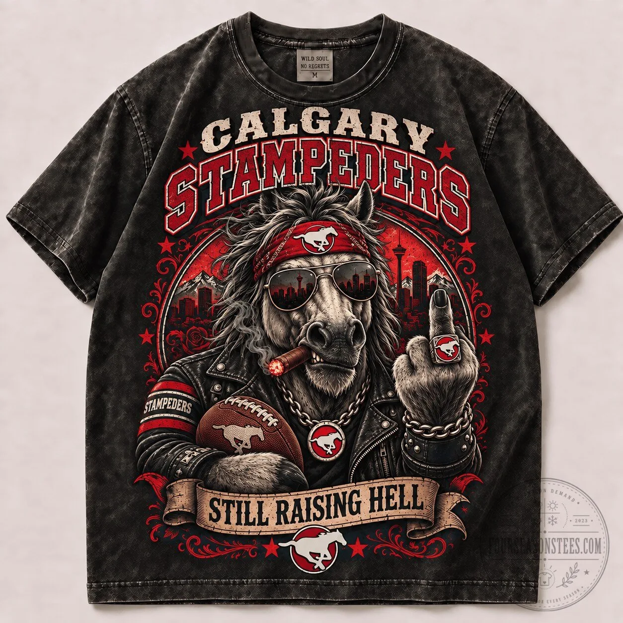 Calgary Stampeders Football Still Raising Hell 1d Fan T-Shirt