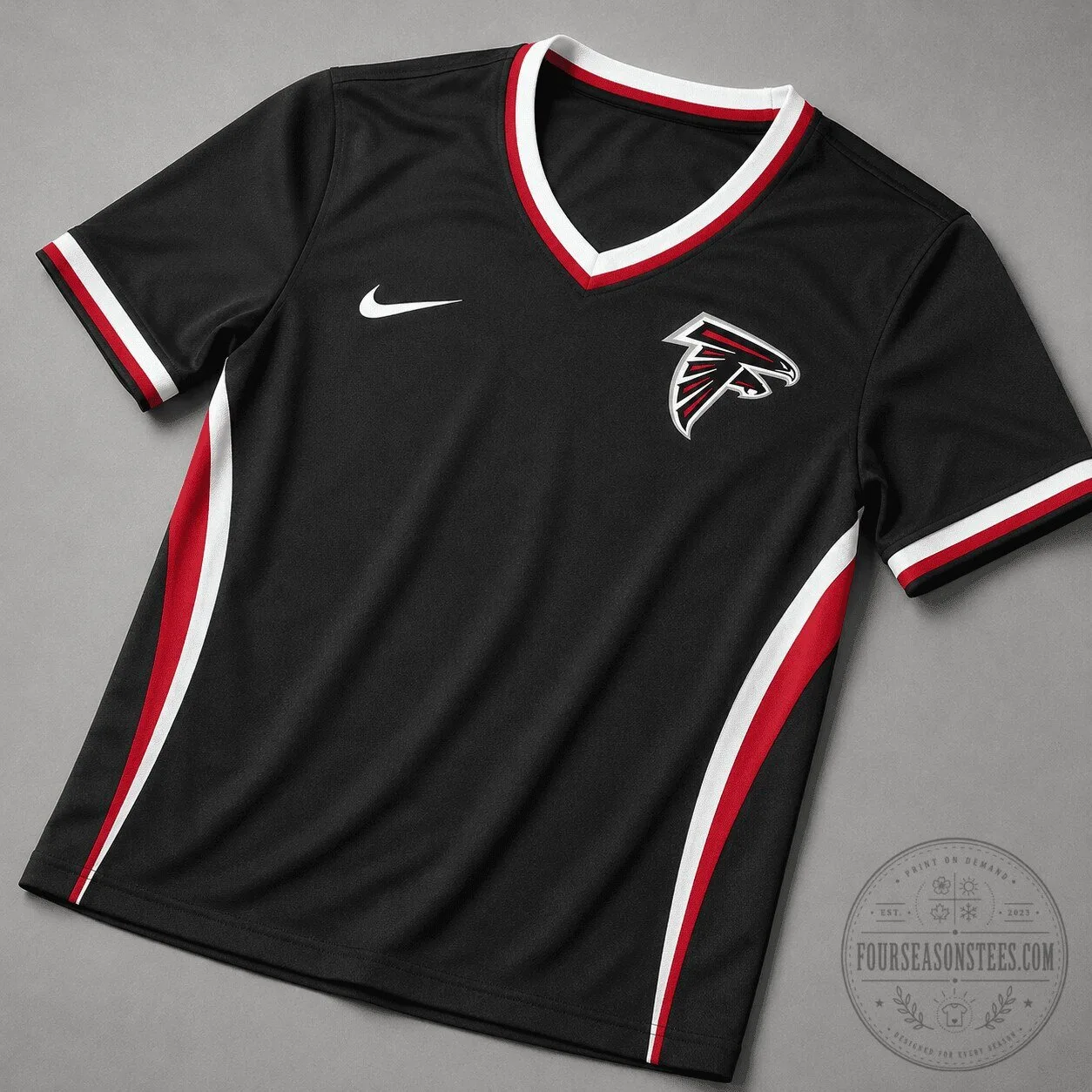 Atlanta Falcons NFL Fan Apparel Performance V-Neck Football Jersey for Women